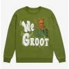 Best Pirce 💯 Marvel Guardians Of The Galaxy Chibi We Are Groot Embroidered Crewneck - BoxLunch Exclusive 💯