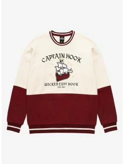 Cheap ✨ Disney Peter Pan Captain Hook Panel Crewneck - BoxLunch Exclusive 🛒