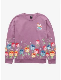 Hot Sale ✔️ Our Universe Disney Alice In Wonderland I'm Late Flower Crewneck - BoxLunch Exclusive 🌟