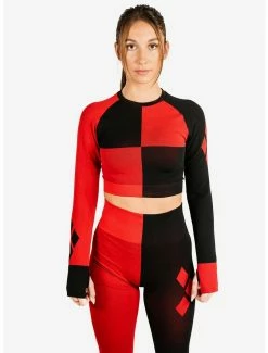 Budget 🛒 Boxlunch DC Comics Harley Quinn Athletic Leggings And Long Sleeve Top Set ⭐ -Boxlunch Shop unnamed file 17