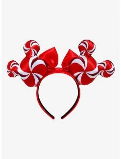 Deals ✔️ Disney 🍬 Candy Cane Minnie Mouse Ears - BoxLunch Exclusive 💯 -Boxlunch Shop unnamed file 205