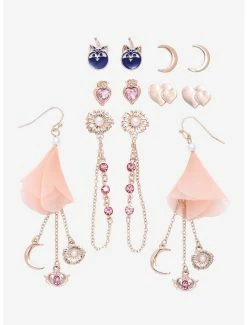 New 🎉 Pretty Guardian Sailor Moon Floral Icons Earring Set - BoxLunch Exclusive 🌟