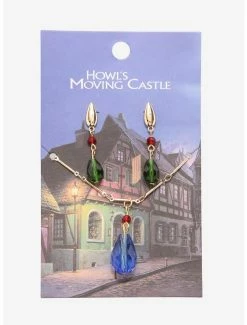Budget 🤩 Studio Ghibli Howl’s Moving Castle Replica Necklace & Earring Set - BoxLunch Exclusive ⭐ -Boxlunch Shop unnamed file 290
