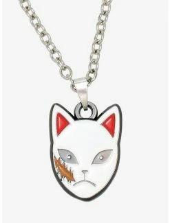 Cheap 👏 Boxlunch Demon Slayer: Kimetsu No Yaiba Sabito Warding Mask Necklace ✔️