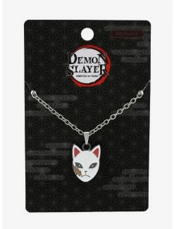 Cheap 👏 Boxlunch Demon Slayer: Kimetsu No Yaiba Sabito Warding Mask Necklace ✔️ -Boxlunch Shop unnamed file 306