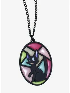 Buy 😉 Studio Ghibli Kiki’s Delivery Service Jiji Stained Glass Necklace - BoxLunch Exclusive ✨