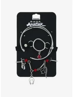 Discount ⌛ Avatar: The Last Airbender Fire Nation 👧 Girls Bracelet Set - BoxLunch Exclusive 🔥 -Boxlunch Shop unnamed file 335