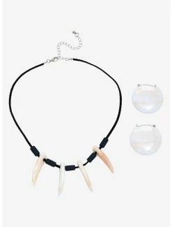 Cheap 💯 Studio Ghibli Princess Mononoke San Replica Necklace And Earrings Set - BoxLunch Exclusive 😍