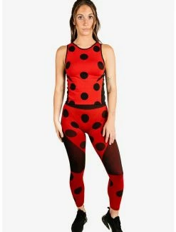 Best deal 😍 Boxlunch Miraculous: Tales Of Ladybug And Cat Noir Athletic Tank Top And Leggings Set 👍