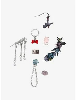 Discount ✔️ Studio Ghibli Kiki's Delivery Service Mix & Match Earring Set - BoxLunch Exclusive 🛒
