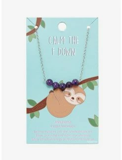 Cheap 💯 Sloth Amethyst Fidget Necklace - BoxLunch Exclusive 😉 -Boxlunch Shop unnamed file 580