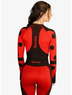 Flash Sale 😀 Boxlunch Miraculous: Tales Of Ladybug And Cat Noir Black Athletic Leggings And Long Sleeve Top Set 👏 -Boxlunch Shop unnamed file 60
