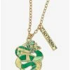 Budget 🛒 Harry Potter Slytherin Serpent Stained Glass Necklace - BoxLunch Exclusive 🎉