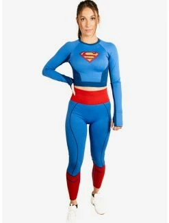 Top 10 🔥 Boxlunch DC Comics Supergirl Athletic Leggings And Long Sleeve Top Set 💯