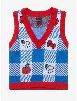 Brand new โ๏ธ Sanrio Hello Kitty And Friends Kawaii Icons Gingham ๐ฉ Women's Vest - BoxLunch Exclusive ๐