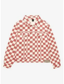 Best Pirce ๐ Disney Lady And The Tramp Tony's Restaurant Checkered Denim Jacket - BoxLunch Exclusive โค๏ธ