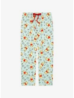 Deals ❤️ Disney Winnie The Pooh Sketch Art Leaves Allover Print Sleep Pant - BoxLunch Exclusive 🥰