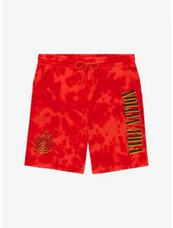 Coupon 🎉 Avatar: The Last Airbender Fire Nation Tie-Dye Shorts - BoxLunch Exclusive 🛒